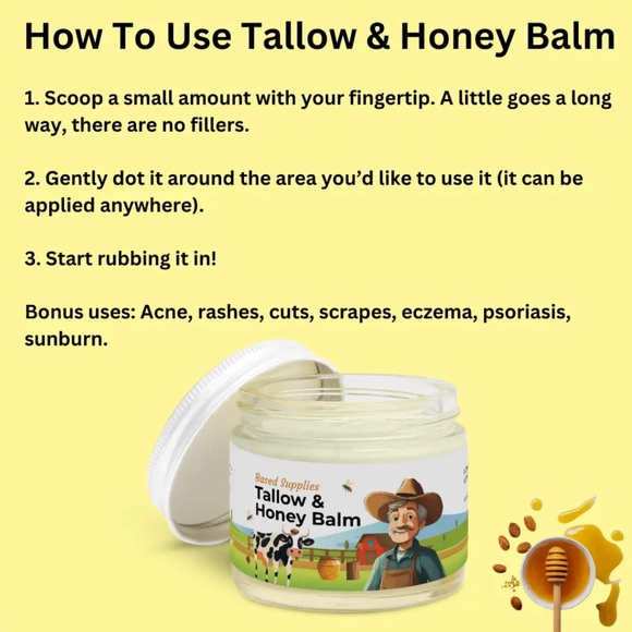 Based Supplies Tallow & Honey Balm - Picture 5 of 7